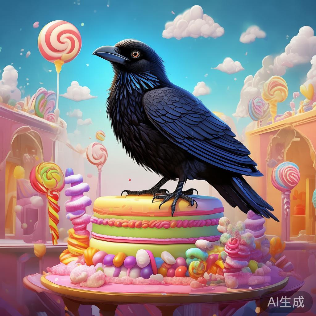 乌鸦在糖果派对中的角色作用远超普通的装饰角色。它象