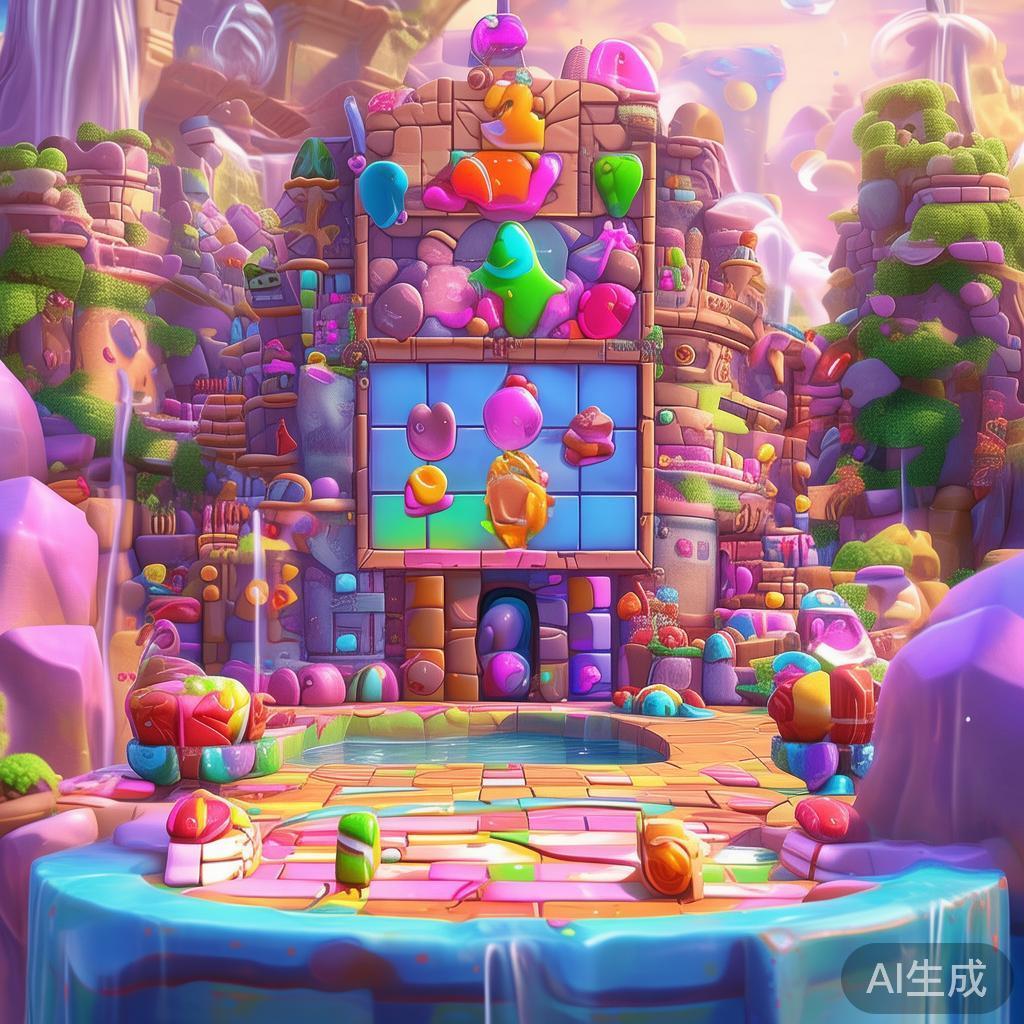 游戏中的每一层都如同一座糖果城堡，设计充满童趣又不